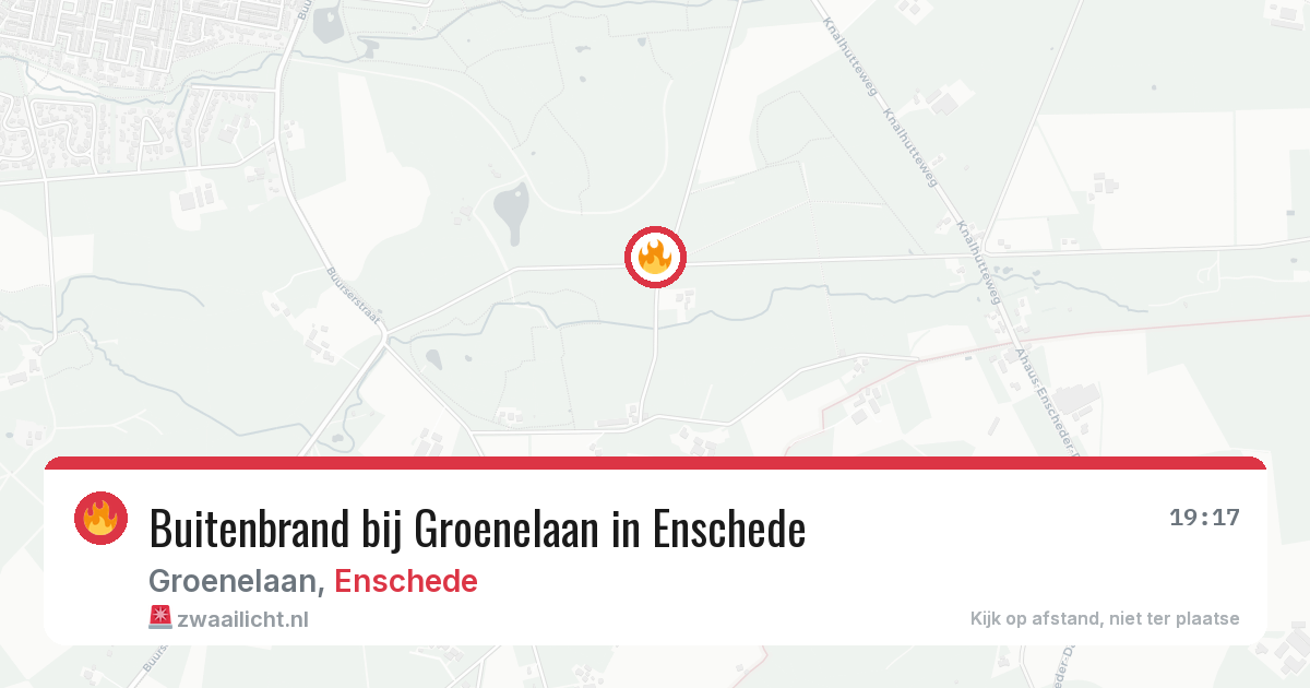 Buitenbrand bij Groenelaan in Enschede — 30 jun 2026