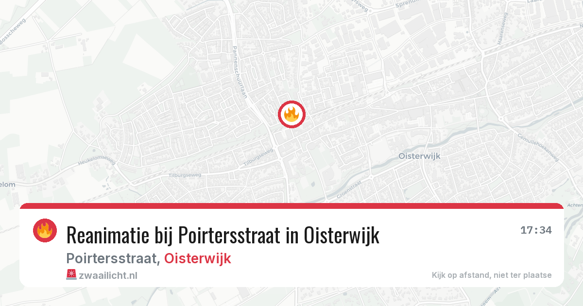 Reanimatie bij Poirtersstraat in Oisterwijk — 26 jun 2026