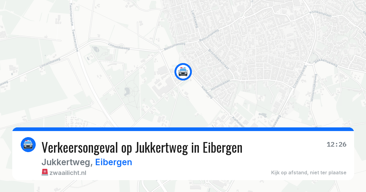 Verkeersongeval op Jukkertweg in Eibergen — 22 jun 2026