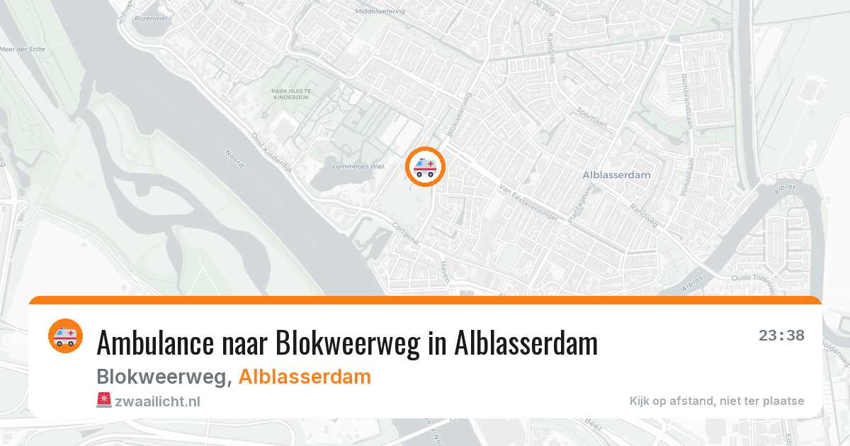 Ambulance naar Blokweerweg in Alblasserdam — 26 apr 2026
