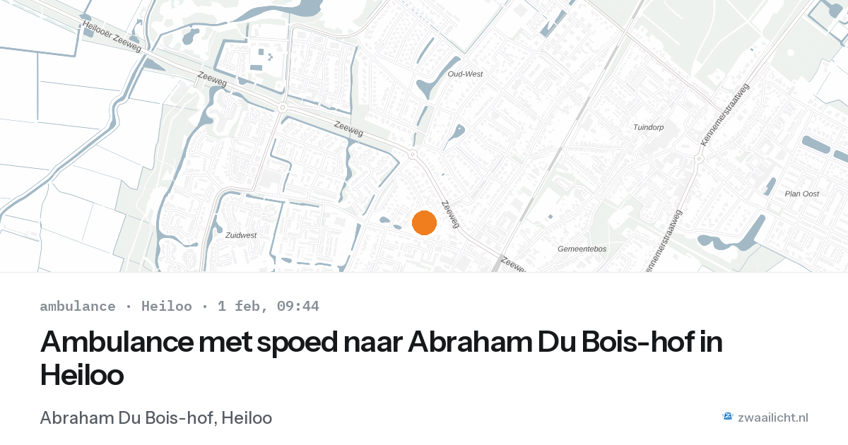 Ambulance met spoed naar Abraham Du Bois-hof in Heiloo — 1 feb 2026