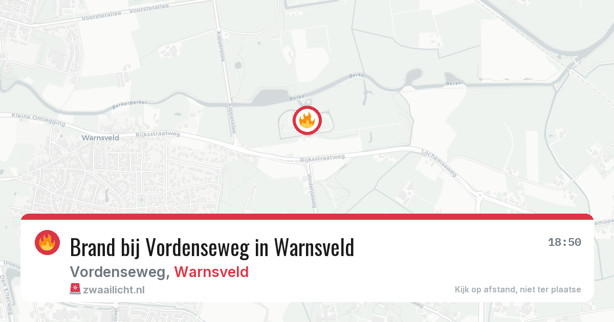 Brand bij Vordenseweg in Warnsveld — 22 apr 2026