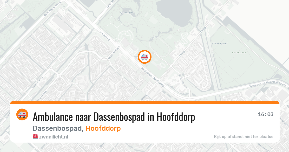 Ambulance naar Dassenbospad in Hoofddorp — 10 aug 2026