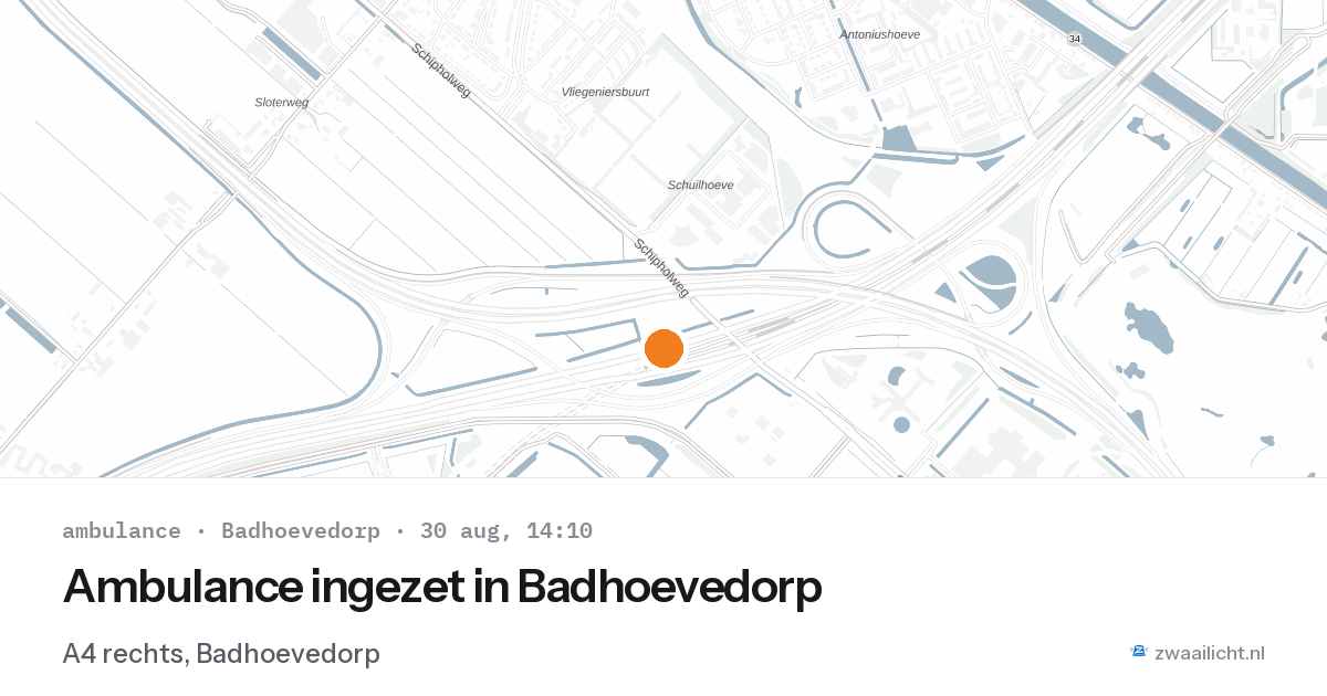 Ambulance ingezet in Badhoevedorp — 30 aug 2026