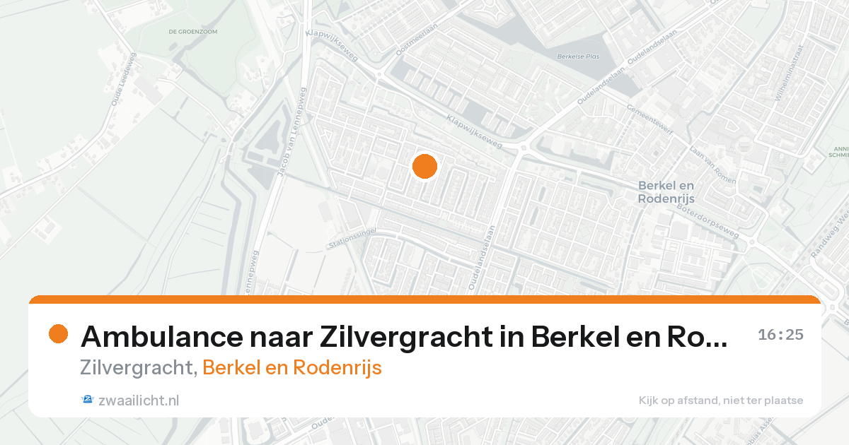 Ambulance naar Zilvergracht in Berkel en Rodenrijs — 18 jul 2026