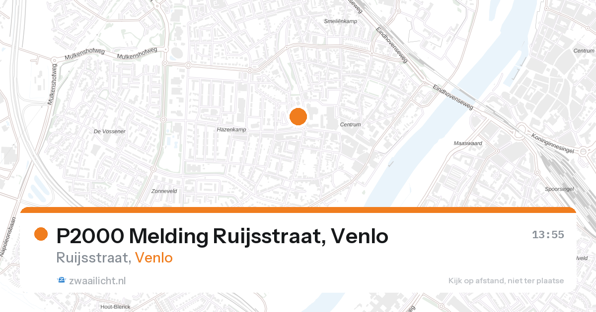 P2000 Melding Ruijsstraat, Venlo — 10 aug 2026