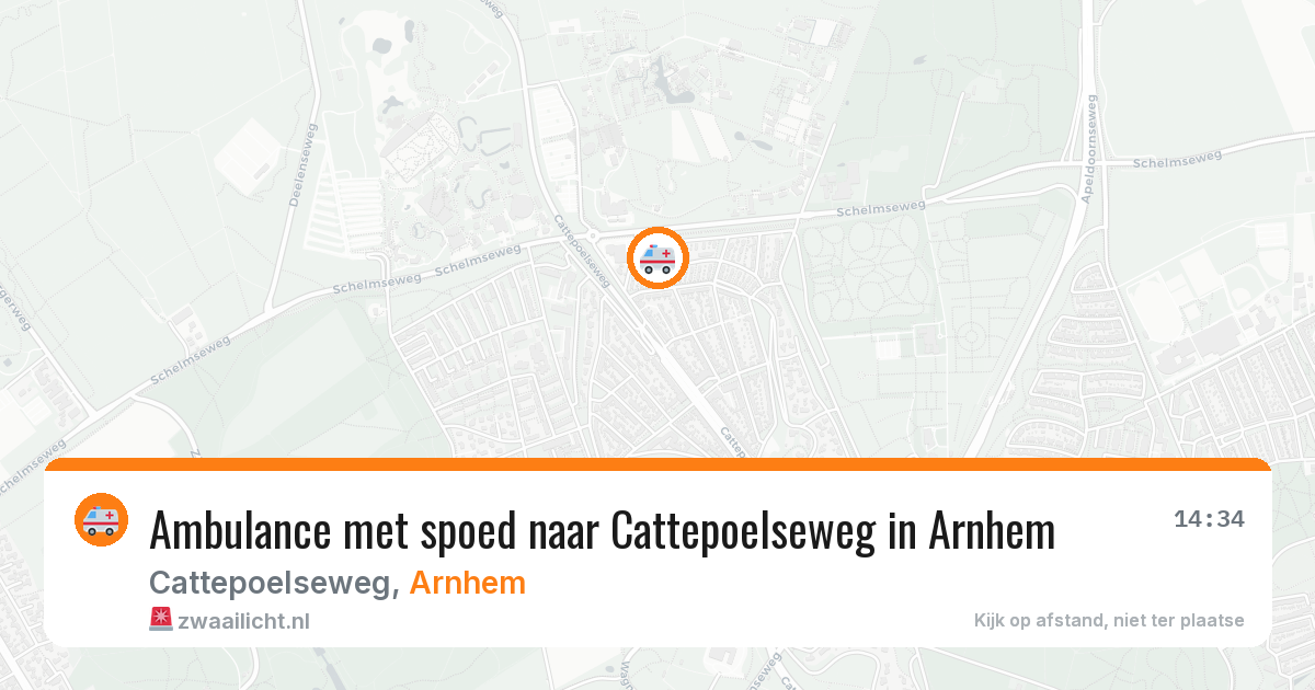 Ambulance met spoed naar Cattepoelseweg in Arnhem — 21 apr 2026
