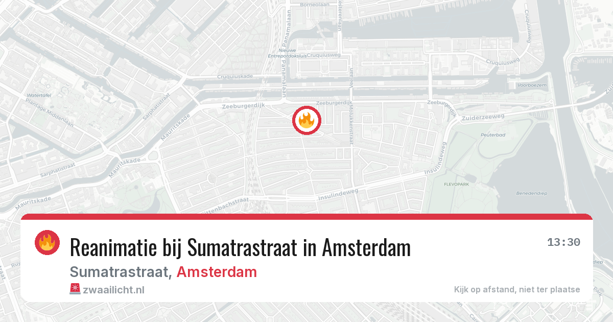 Reanimatie bij Sumatrastraat in Amsterdam — 18 jun 2026