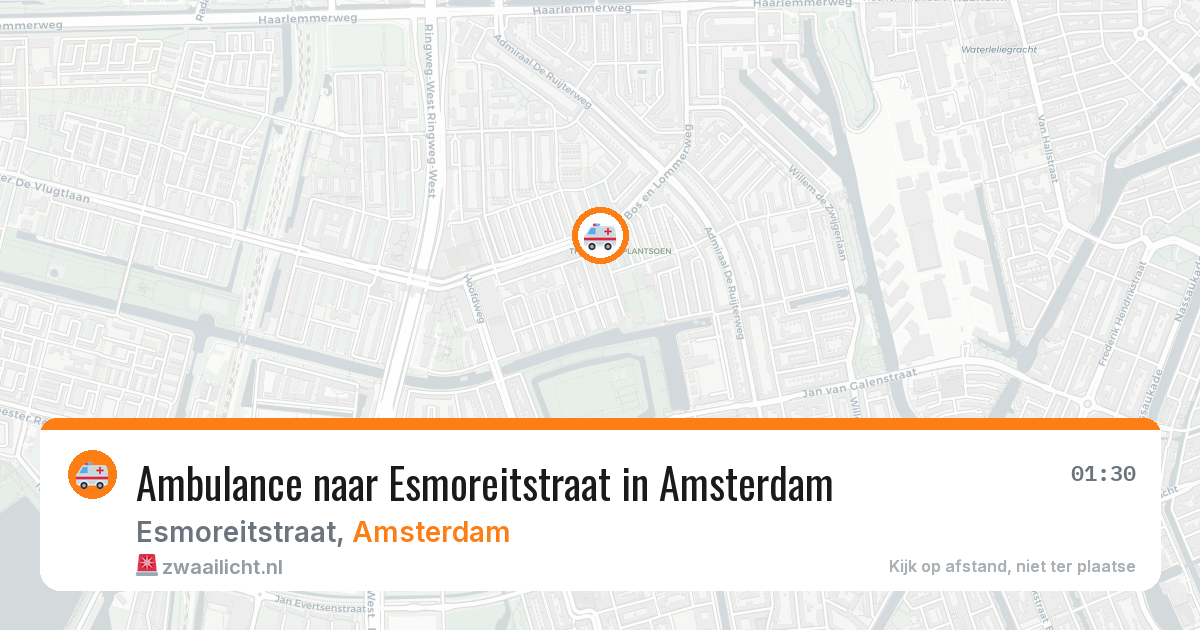 Ambulance naar Esmoreitstraat in Amsterdam — 12 jul 2026
