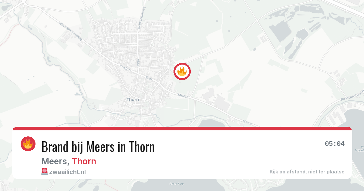 Brand bij Meers in Thorn — 30 mrt 2026