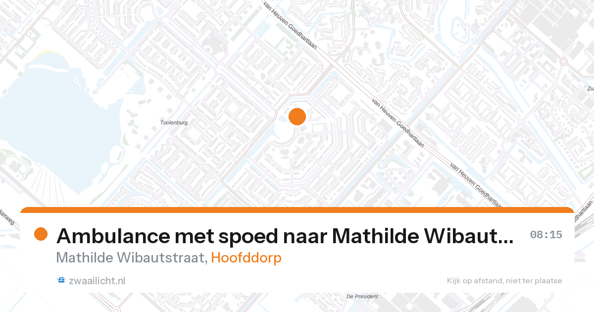 Ambulance met spoed naar Mathilde Wibautstraat in Hoofddorp — 13 jun 2026