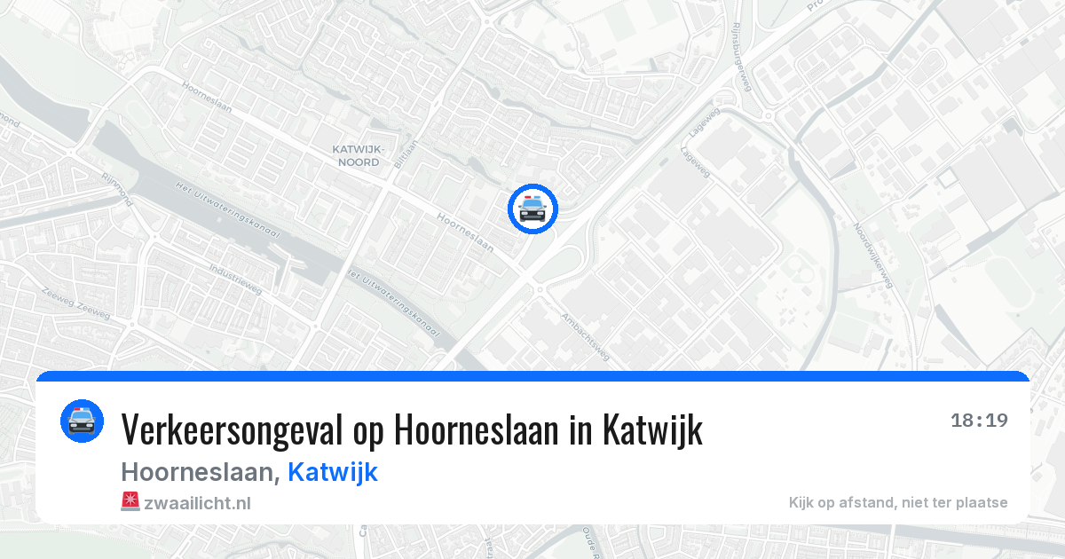 Verkeersongeval op Hoorneslaan in Katwijk — 1 aug 2026