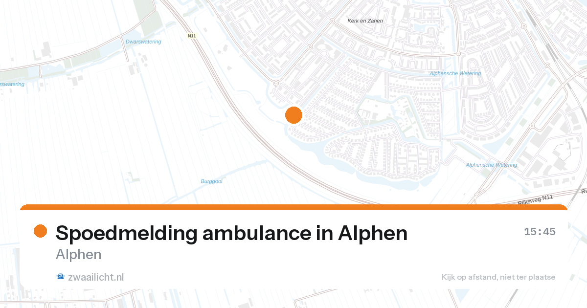 Spoedmelding ambulance in Alphen — 19 apr 2026