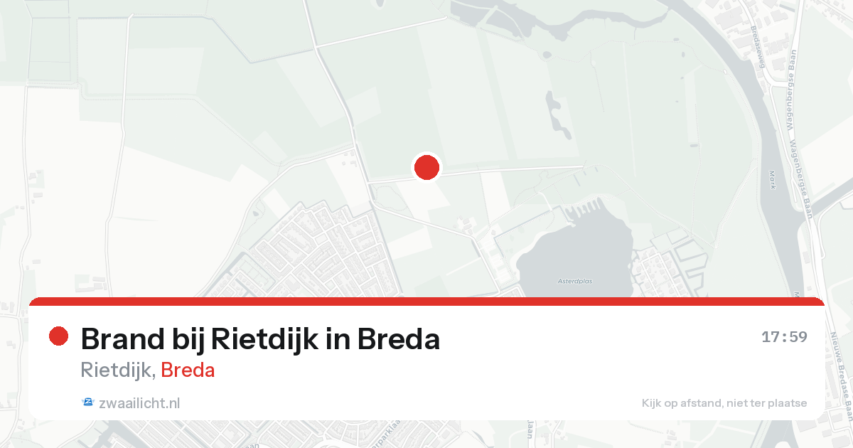Brand bij Rietdijk in Breda — 19 aug 2026