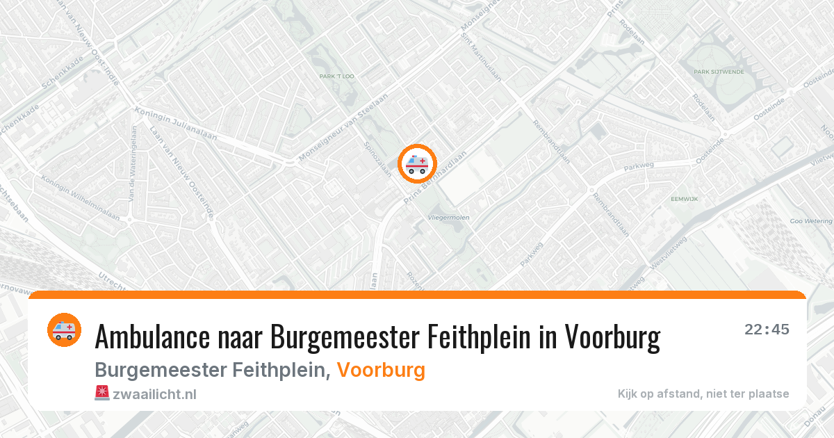 Ambulance naar Burgemeester Feithplein in Voorburg — 10 jul 2026