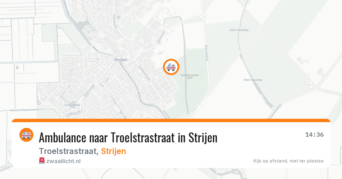 Ambulance naar Troelstrastraat in Strijen — 2 aug 2026