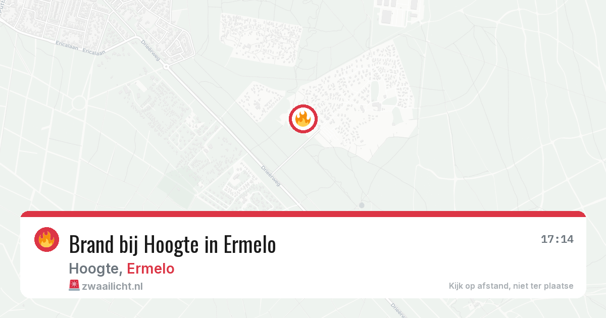 Brand bij Hoogte in Ermelo — 16 mei 2026
