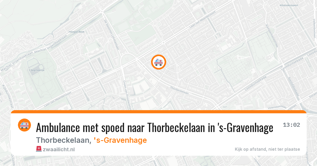Ambulance met spoed naar Thorbeckelaan in 's-Gravenhage — 25 jan 2026