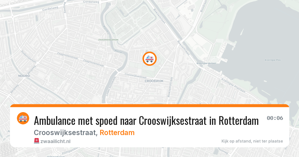 Ambulance met spoed naar Crooswijksestraat in Rotterdam — 11 apr 2026