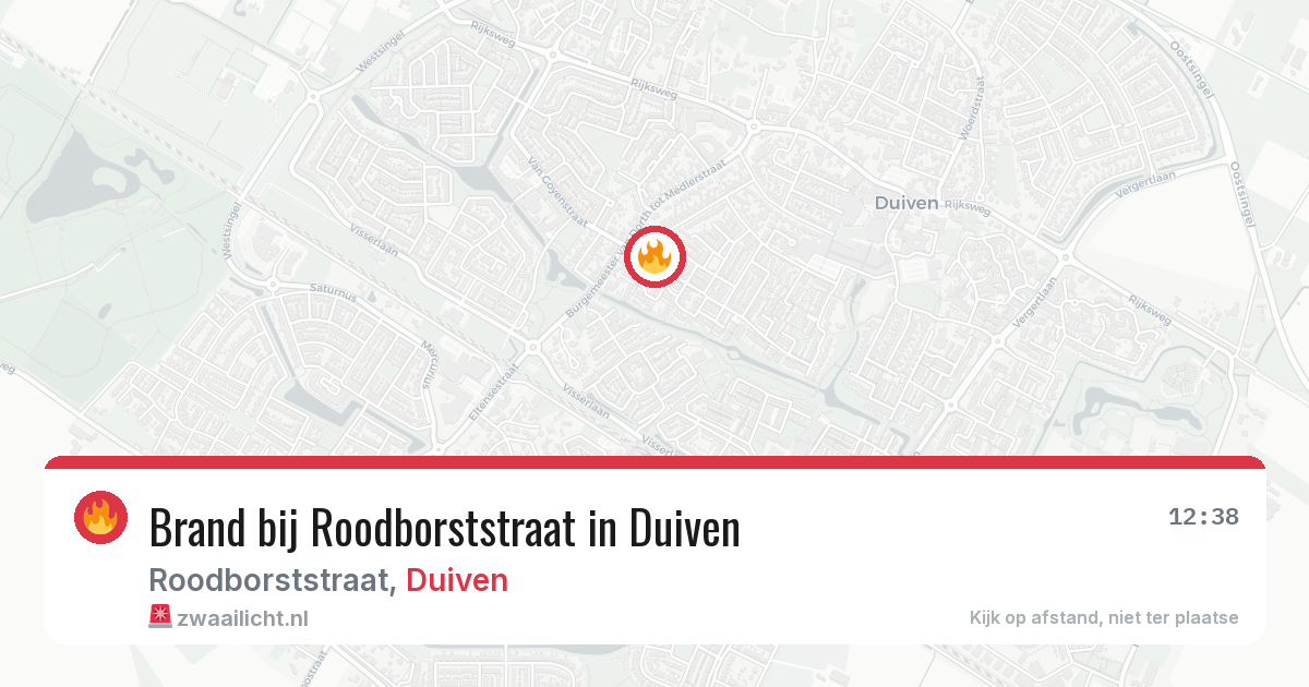 Brand bij Roodborststraat in Duiven — 27 jul 2026
