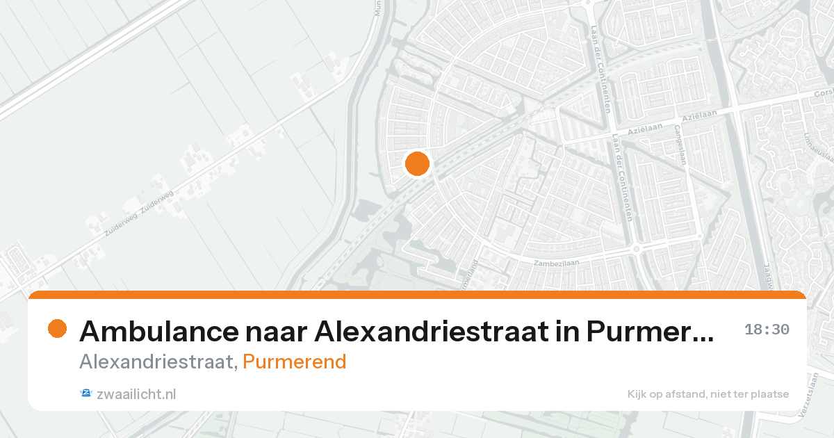 Ambulance naar Alexandriestraat in Purmerend — 30 mei 2026