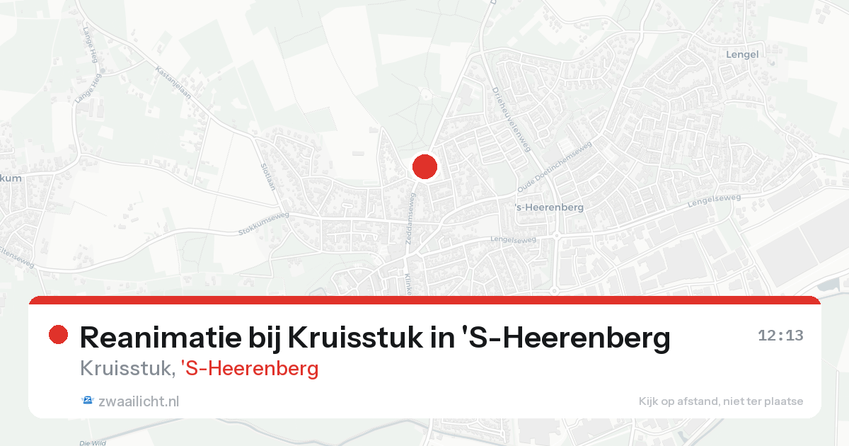 Reanimatie bij Kruisstuk in 'S-Heerenberg — 31 jan 2026