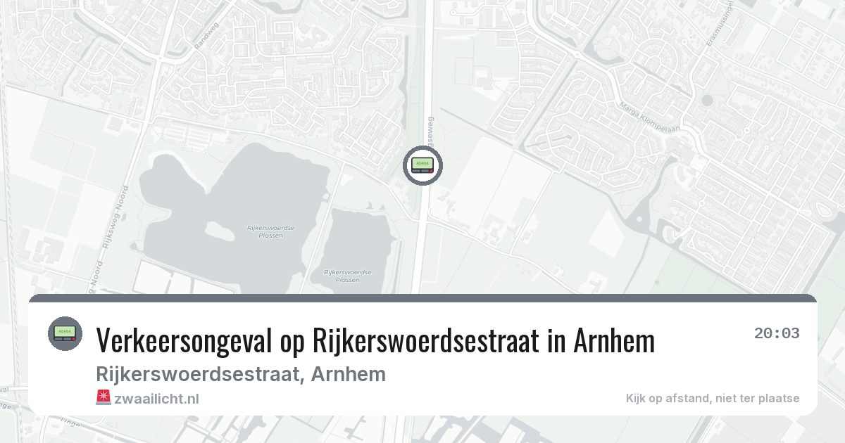 Verkeersongeval op Rijkerswoerdsestraat in Arnhem — 19 jun 2026