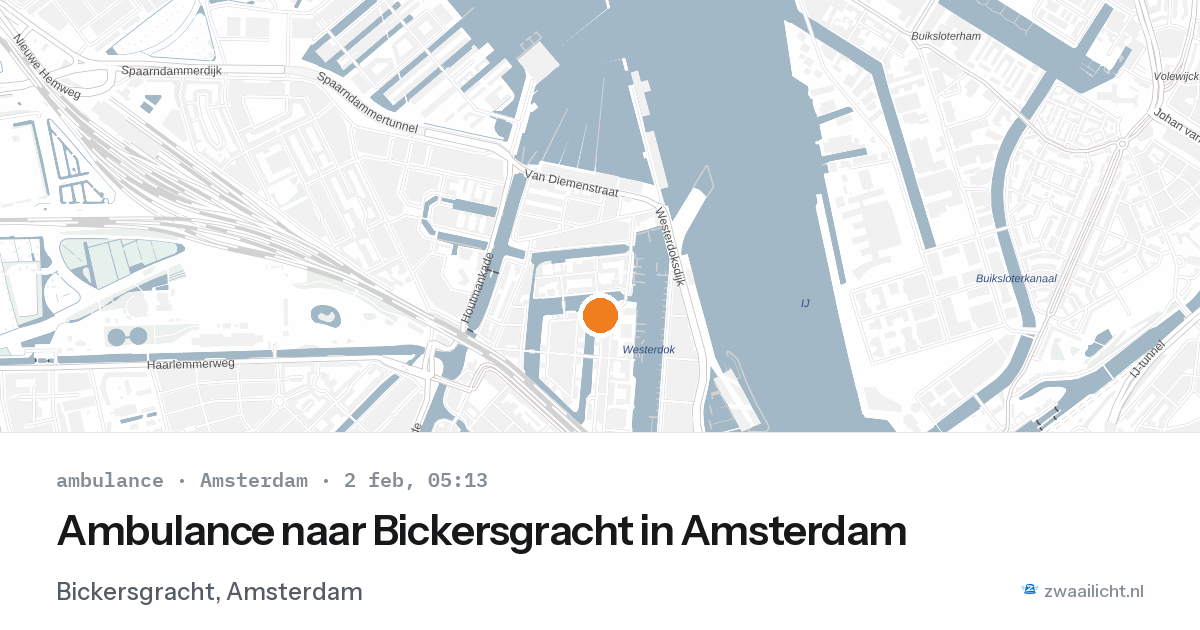 Ambulance naar Bickersgracht in Amsterdam — 2 feb 2026