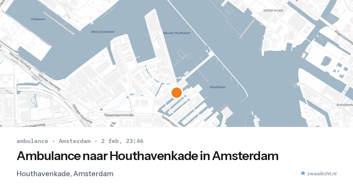 Ambulance naar Houthavenkade in Amsterdam — 2 feb 2026