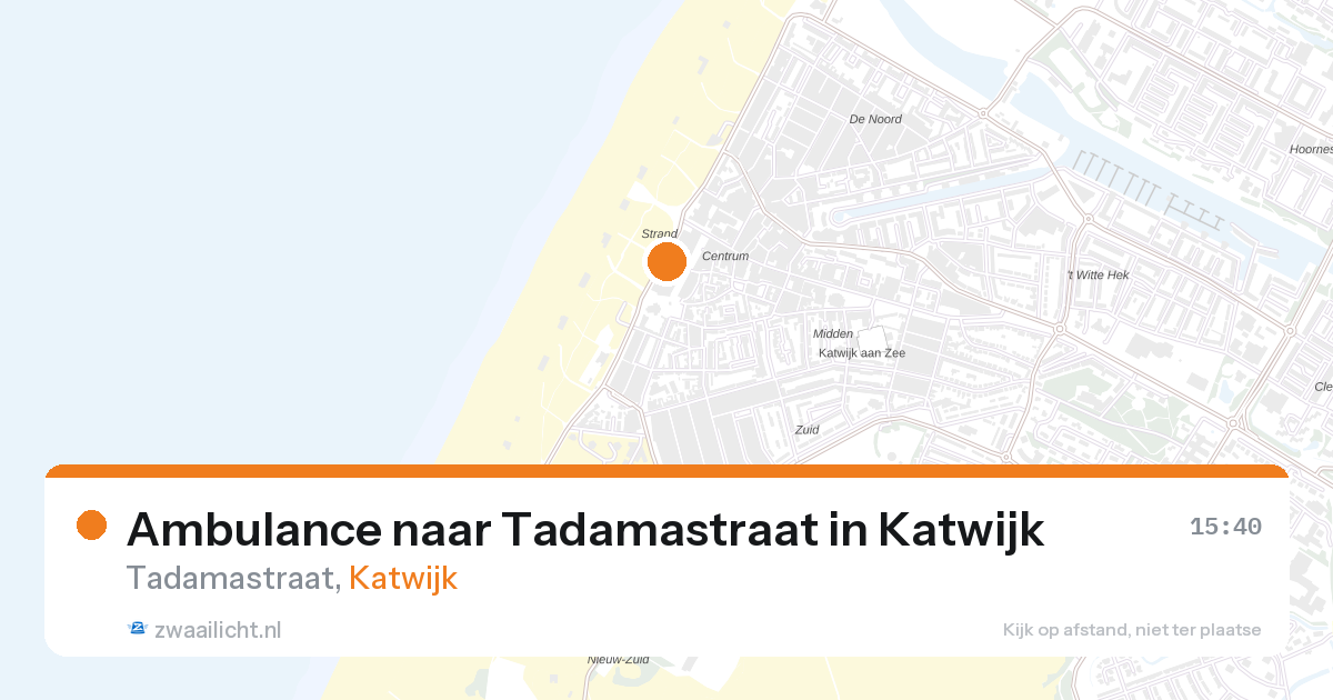 Ambulance naar Tadamastraat in Katwijk — 1 jul 2026