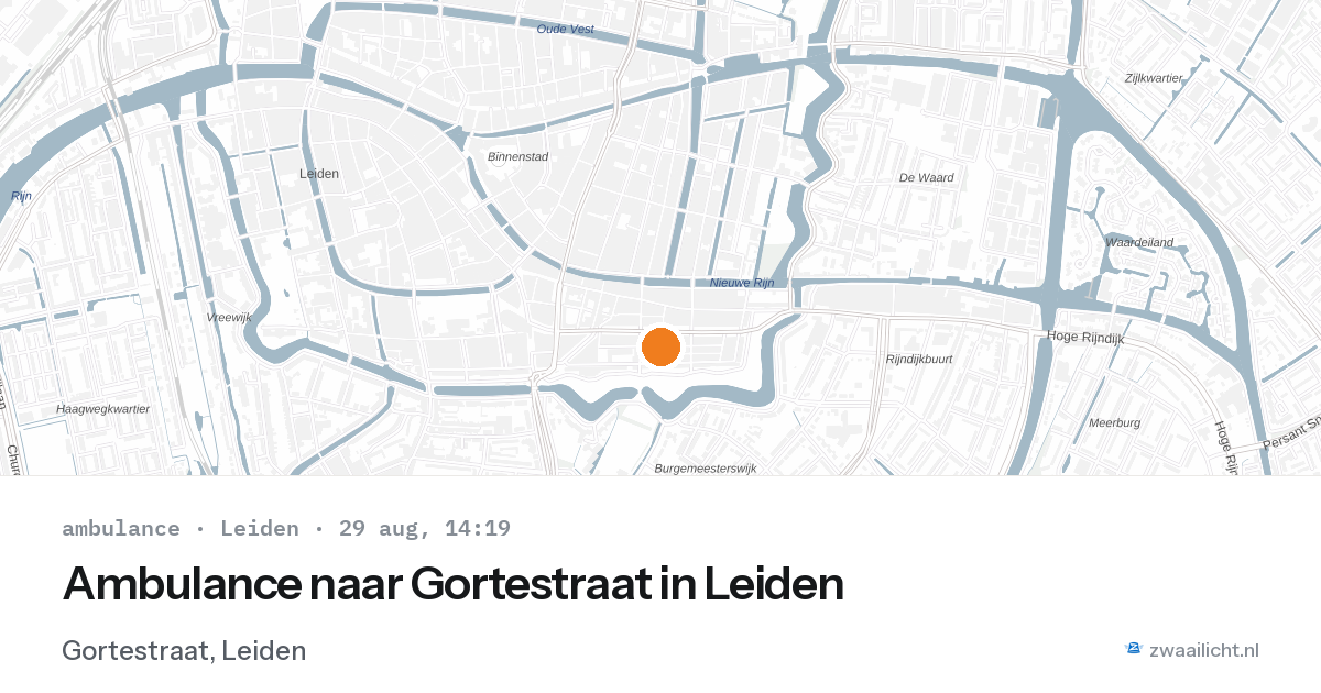 Ambulance naar Gortestraat in Leiden — 29 aug 2026