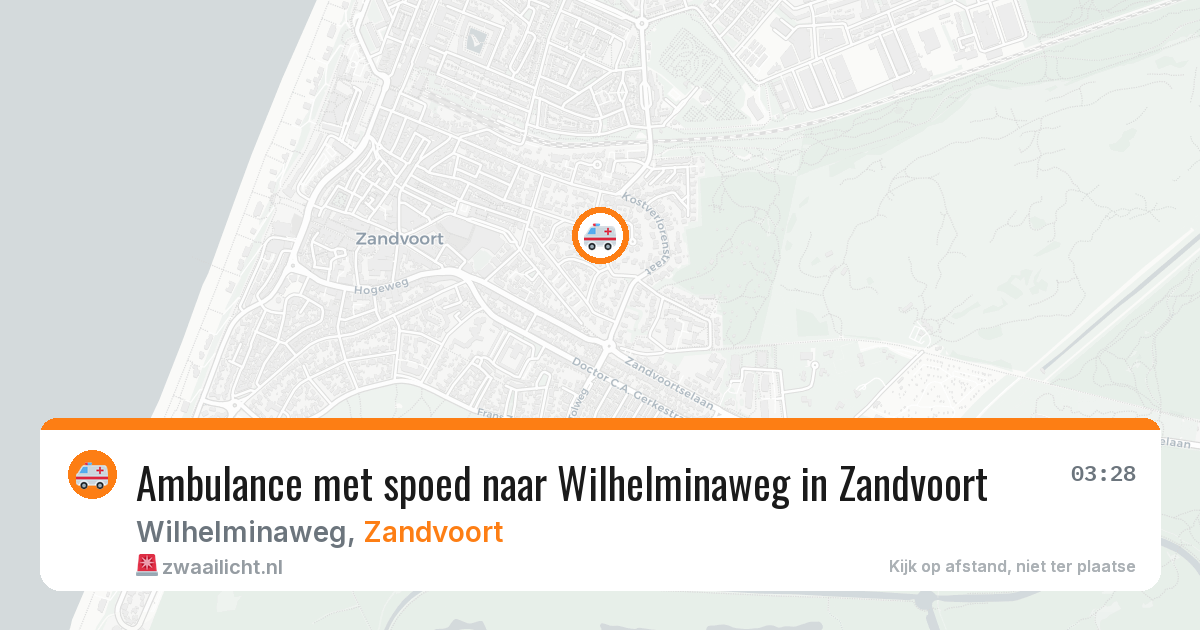 Ambulance met spoed naar Wilhelminaweg in Zandvoort — 4 mei 2026