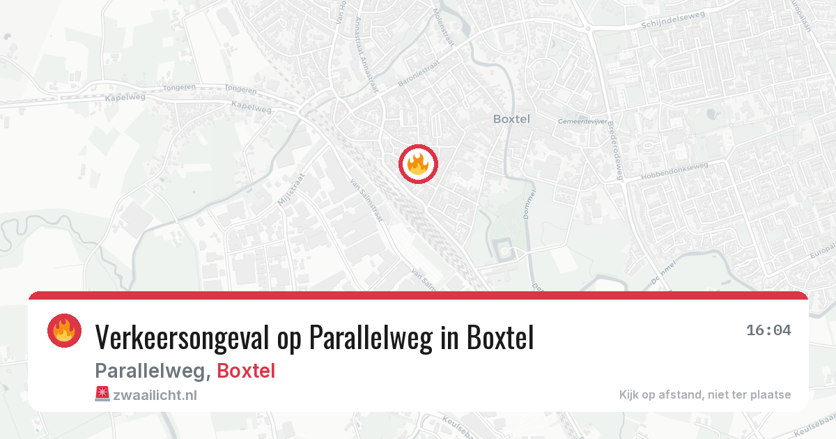 Verkeersongeval op Parallelweg in Boxtel — 9 jun 2026