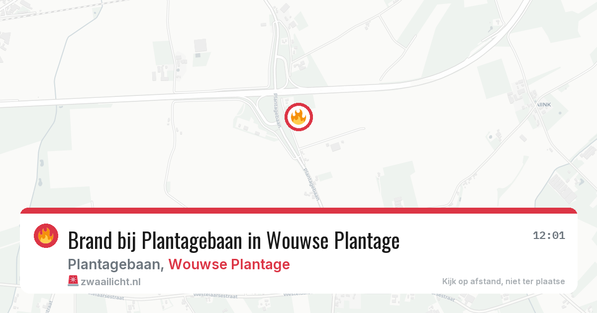 Brand bij Plantagebaan in Wouwse Plantage — 1 apr 2026