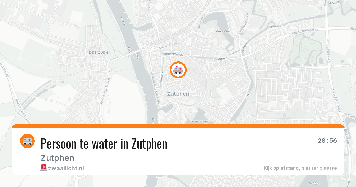 Persoon te water in Zutphen — 9 mei 2026