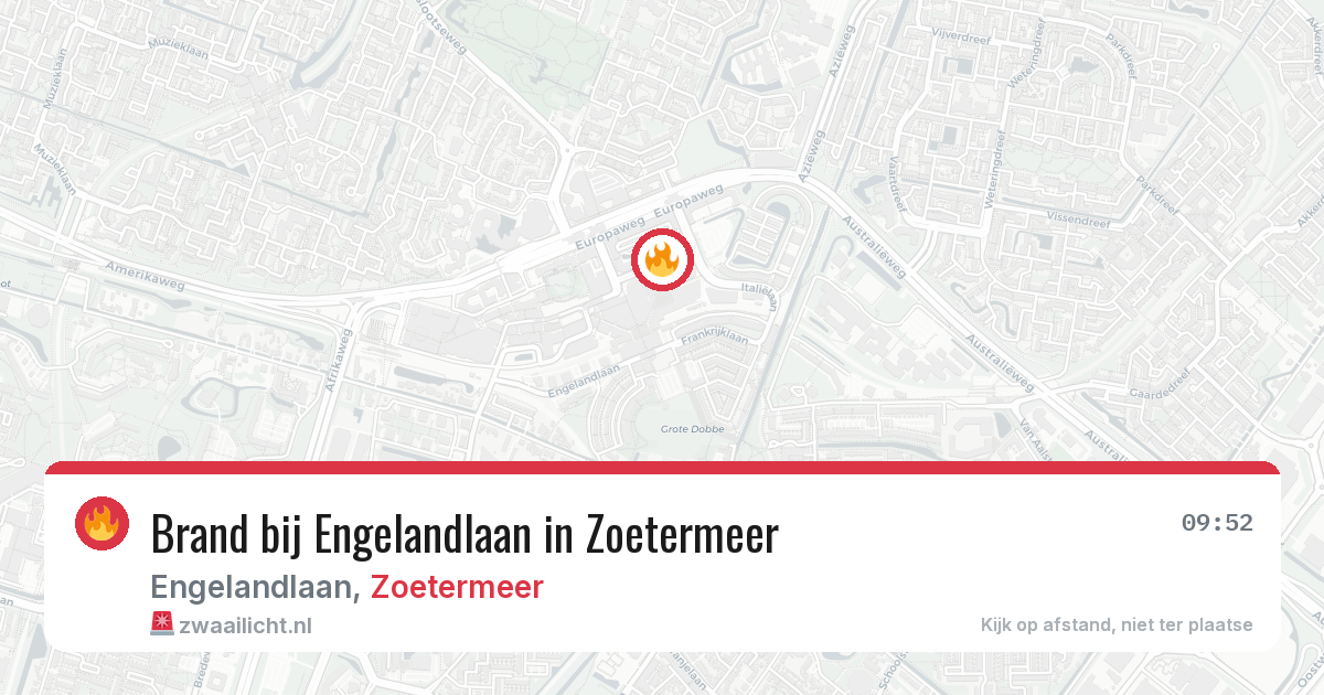 Brand bij Engelandlaan in Zoetermeer — 6 apr 2026