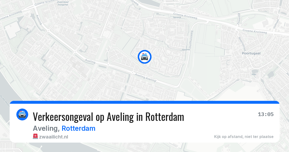 Verkeersongeval op Aveling in Rotterdam — 25 jun 2026