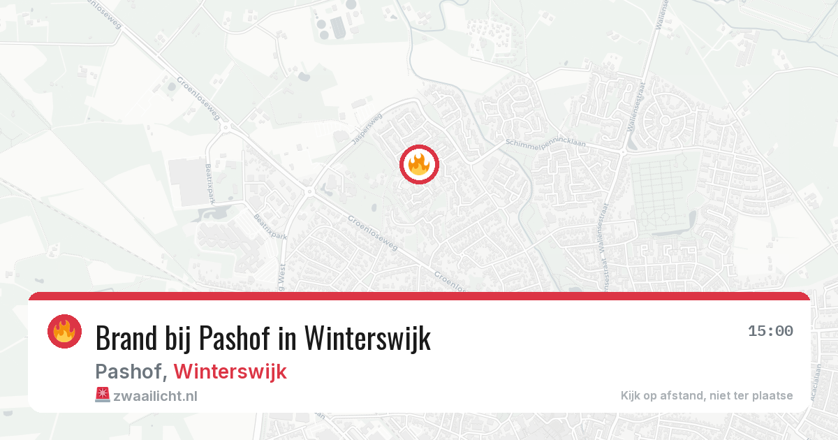 Brand bij Pashof in Winterswijk — 13 aug 2026