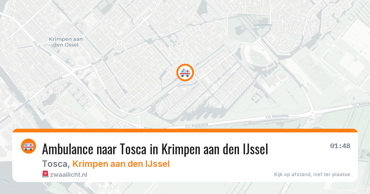 Ambulance naar Tosca in Krimpen aan den IJssel — 30 mei 2026