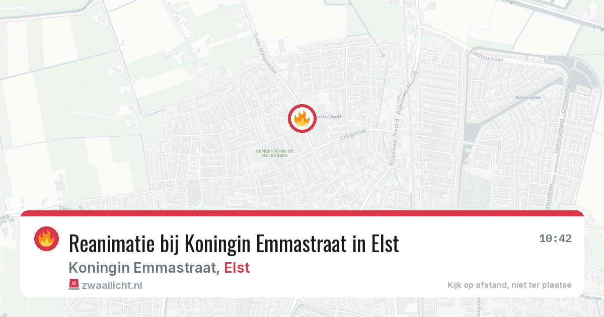 Reanimatie bij Koningin Emmastraat in Elst — 5 apr 2026