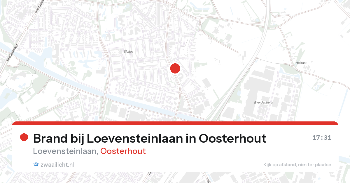 Brand bij Loevensteinlaan in Oosterhout — 17 feb 2026