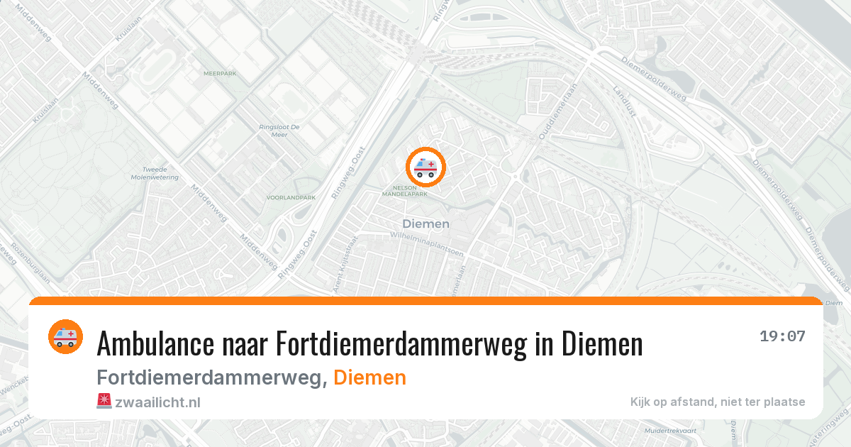 Ambulance naar Fortdiemerdammerweg in Diemen — 27 mei 2026