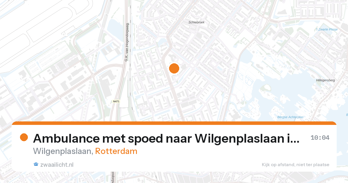 Ambulance met spoed naar Wilgenplaslaan in Rotterdam — 27 aug 2026