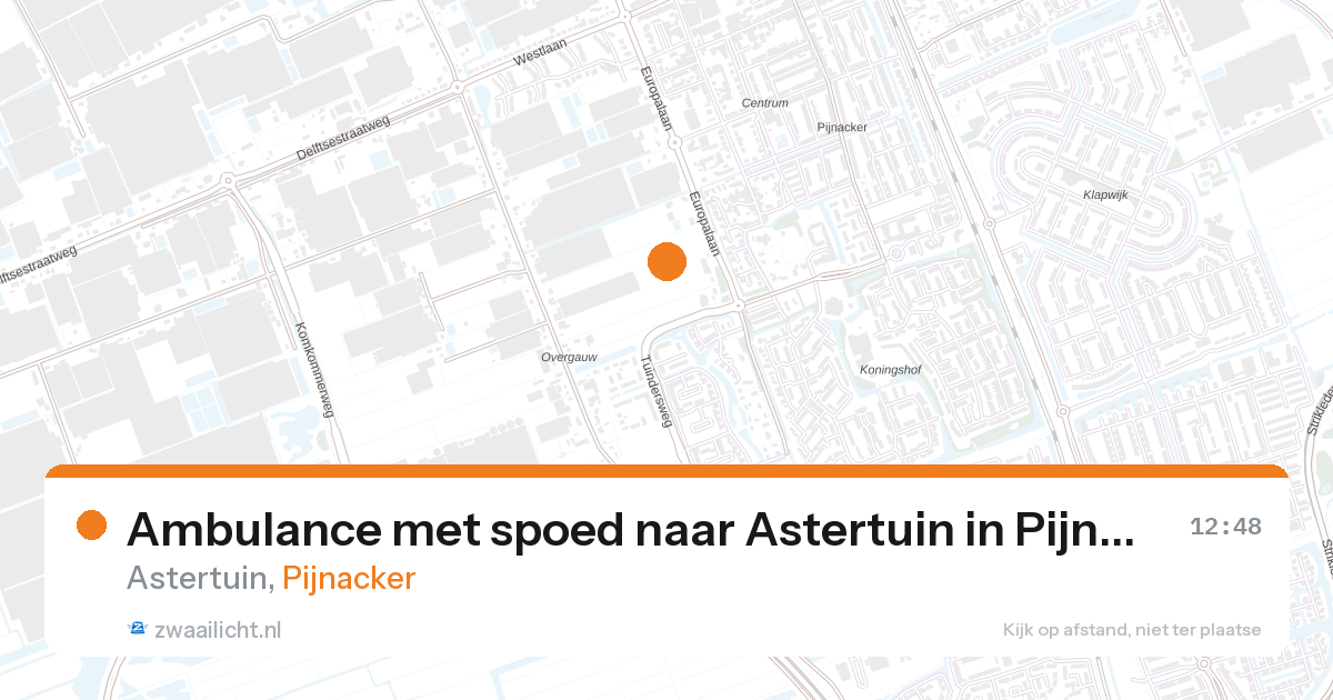 Ambulance met spoed naar Astertuin in Pijnacker — 14 jul 2026