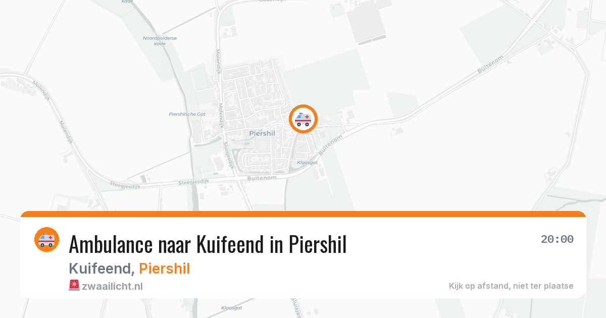 Ambulance naar Kuifeend in Piershil — 18 mei 2026