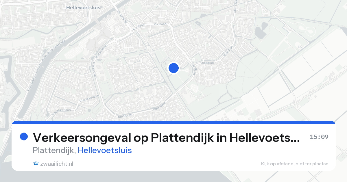 Verkeersongeval op Plattendijk in Hellevoetsluis — 23 aug 2026