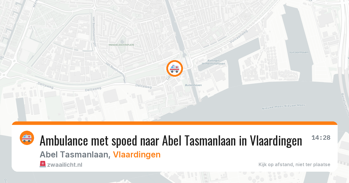 Ambulance met spoed naar Abel Tasmanlaan in Vlaardingen — 5 aug 2026