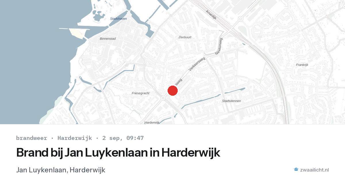 Brand bij Jan Luykenlaan in Harderwijk — 2 sep 2026