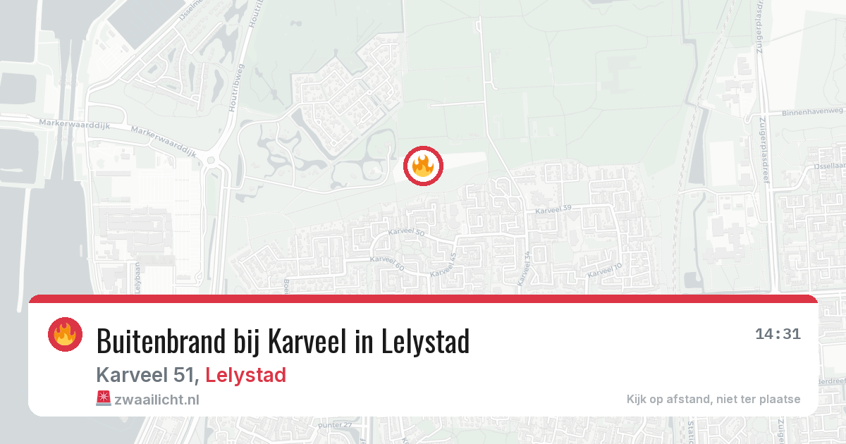 Buitenbrand bij Karveel in Lelystad — 22 mei 2026