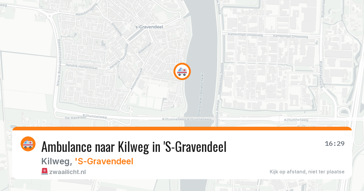 Ambulance naar Kilweg in 'S-Gravendeel — 23 apr 2026